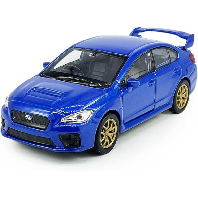 Impreza WRX STI Toy Car Racing Sports Diecast Model Car 1/36 Scale Metal Pull Back Vehicle, Doors Open, Zinc Alloy Casting, Boys Toys Kids Birthday