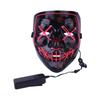 Masque LED Halloween Cosplay La Purge élection en Lumière - ROKOO - Rouge - PVC - 21x17.5cm