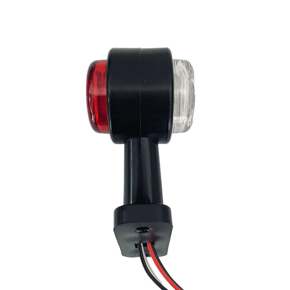 2Pcs DC 10-30V Car Truck Side Marker Lights Indicator Light Warning Signal Lamp Rear Tail White Red for Trailer Bus