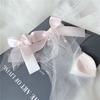 Summer Lolita Woman Transparent Mesh Solid Colors Pearl Short Socks Bow Lace