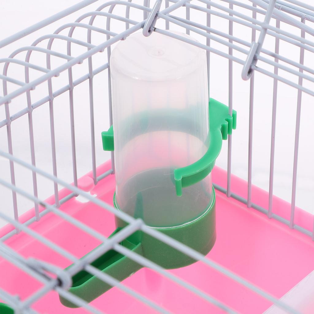 Portable Small Bird Cage ABS Iron Spacious Travel Carrier Perch Food Box Water Dispenser Parrot Carrying Cage Bird Carrier
