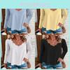 Womens Long Sleeve V Neck T Shirt With Breathable Polyester Splicing For Casual Fall Style