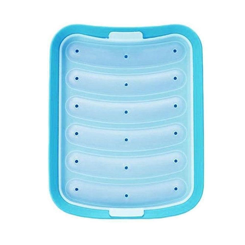 6-Cavity Sausage Maker Mould Non-Stick Silicone Mold DIY Hot Dog Maker  Kitchen Baking
