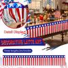 USA Flag Fringe Banner Tinsel Streamer Foil Tassel Garland For Independence Day Fourth Of July Indoor And Outdoor Decoration