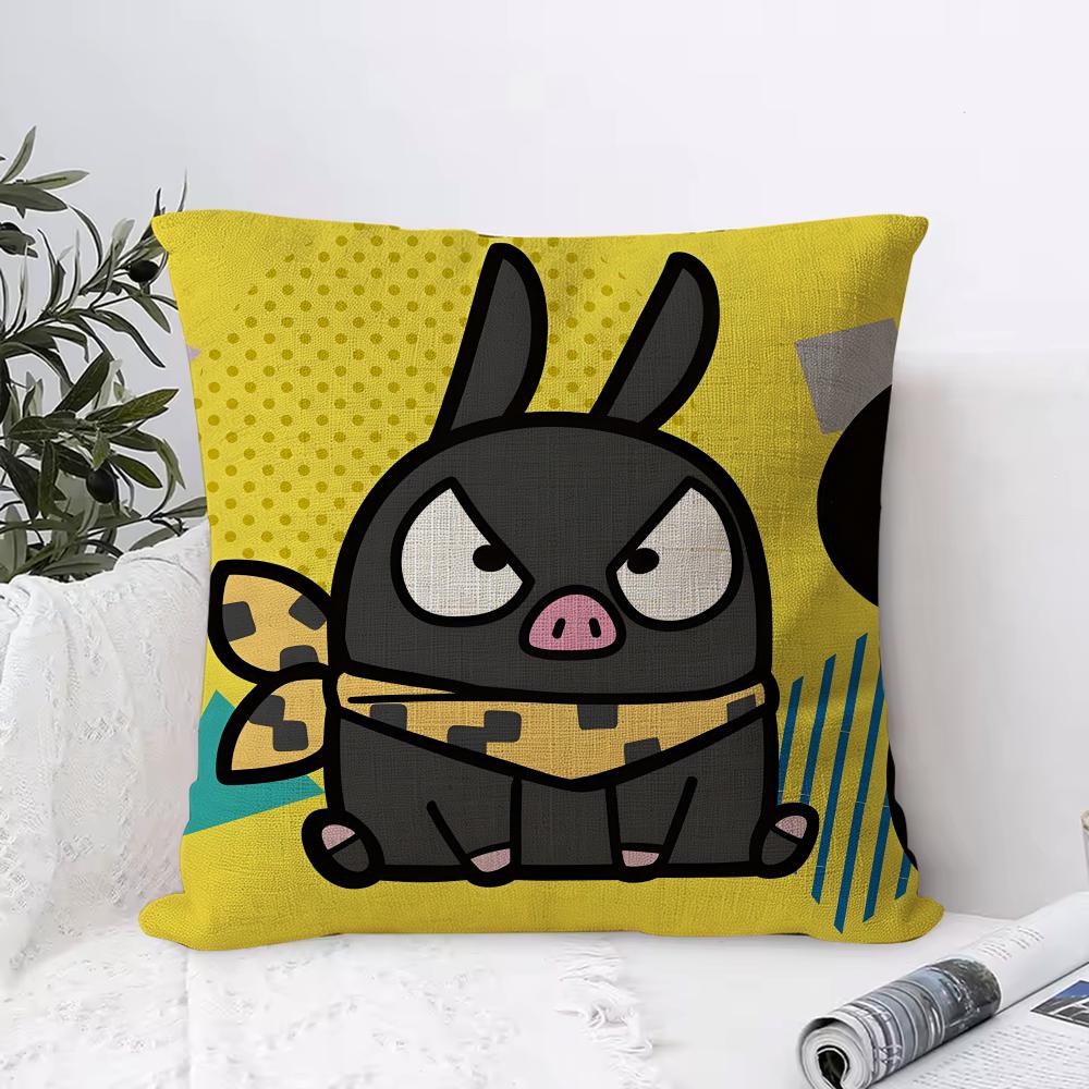 Japanese Anime Rranma 12 P Chan Cushion Cover Organic Linen Square Pillow Case Durable Nonallergenic And Kind To Skin