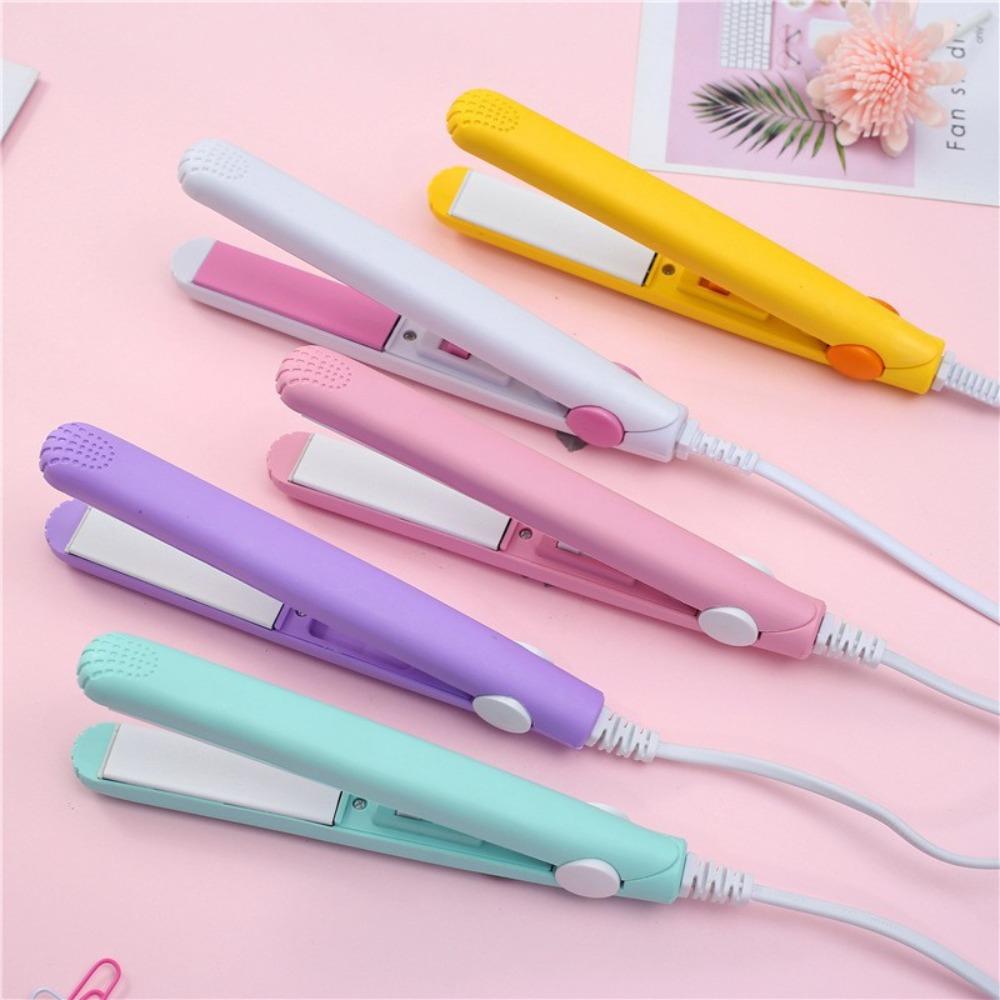 2 in 1 Hair Straightener Mini Curling Iron Portable Hair Curler  for Short Hair Fine Hair