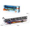 1:64 Alloy Double  City Bus Model Diecast Vehicle Toy High Simulation for Boys Hobby Collection Desktop Decor Gift
