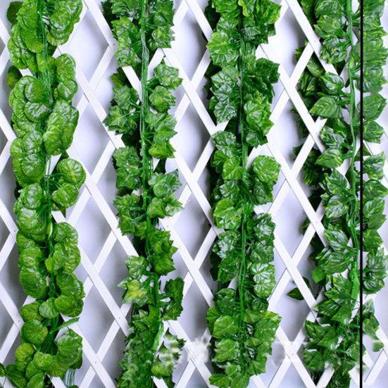 12 ks umělých nástěnných závěsných listů liána falešná rostlina zahradní plot plot