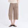 Pleats Me Oblique Waffle 7 8 Cropped Wide Leg Pants Ppptm025016