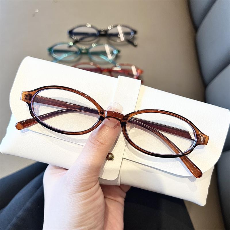 Women Y2K Retro Oval Glasses Small Frame Eyewear Blue Light Blocking Eyeglasses Female Computer Reading Optical Spectacle