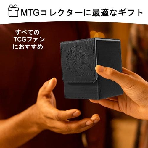 Deck Case, Trading Card Storage Box, Holds Over 100 Cards, Magnetic, PU Leather, Sleeve Compatible, Yu-Gi-Oh!, Duel Masters, MTG, Pokemon Cards, Water