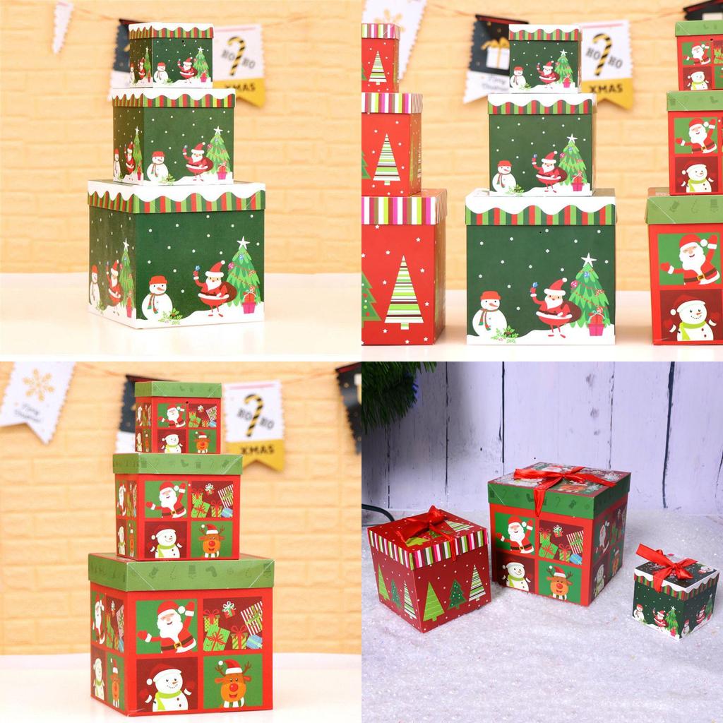 Premium Große Weihnachtsgeschenkbox mit Deckel und Schleife Perfekt für Weihnachtsgeschenke**