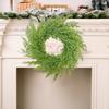 Guirlanda Artificial de Buxo 35/40/45/50/55CM Interna Externa Pendurar na Parede da Porta da Frente Decoração de Guirlanda de Folhas Verdes Falsas de Primavera