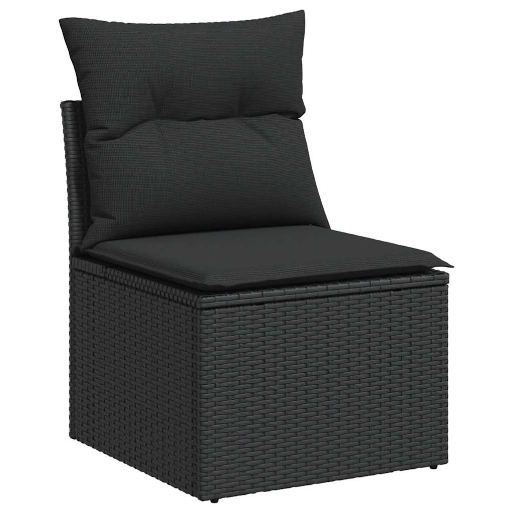 Vidaxl 13-Cz. Zestaw Mebli Do Ogrodu, Poduszki, Czarny, Rattan Pe
