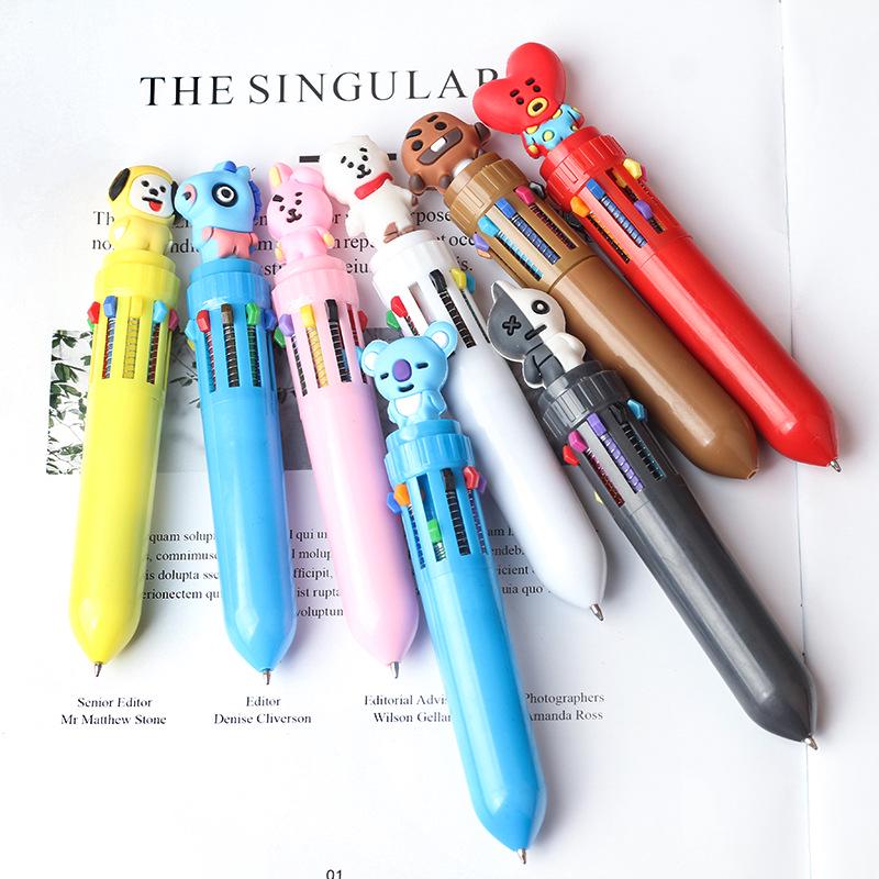 Multicolor Cartoon Silicone Ballpoint Pen for Journaling and Students