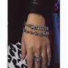 Barbed Wire Chain Bracelets for Men Women Stainless Steel Thorn Cuban Link Chains Bracelet Adjustable Punk Emo Style Jewelry