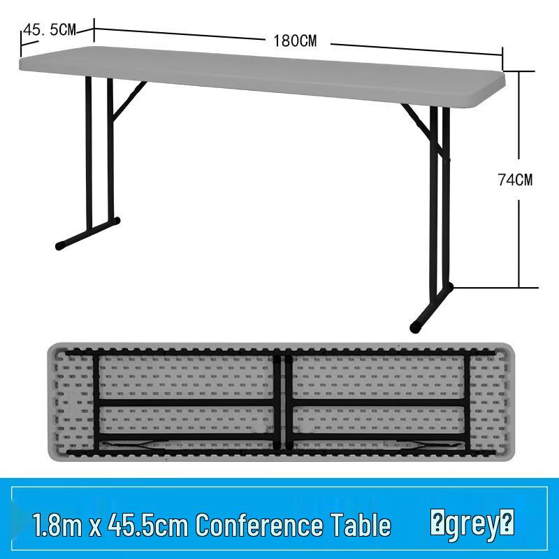 Long Narrow White Plastic Folding Table
