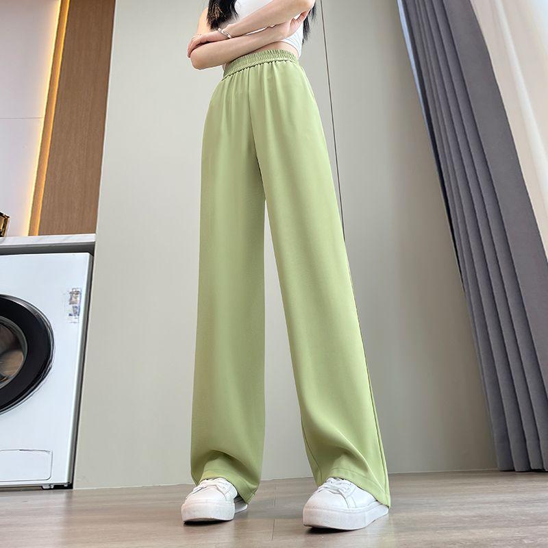 plus size 3XL 4XL sweatpants jogger Women wide leg Pants High Waist solid Elastic woman sweatpant green loose Long Trouser