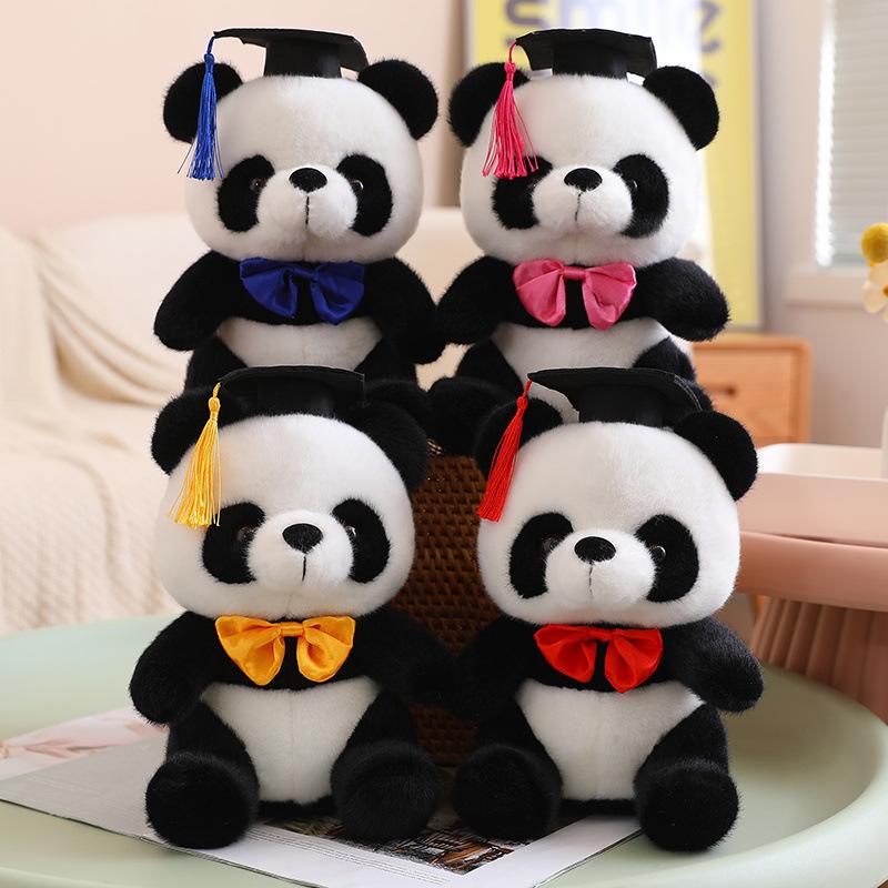Dr. Creative Panda Doll Plush Toy Giant Panda Doll Graduation Season Gift Ragdoll