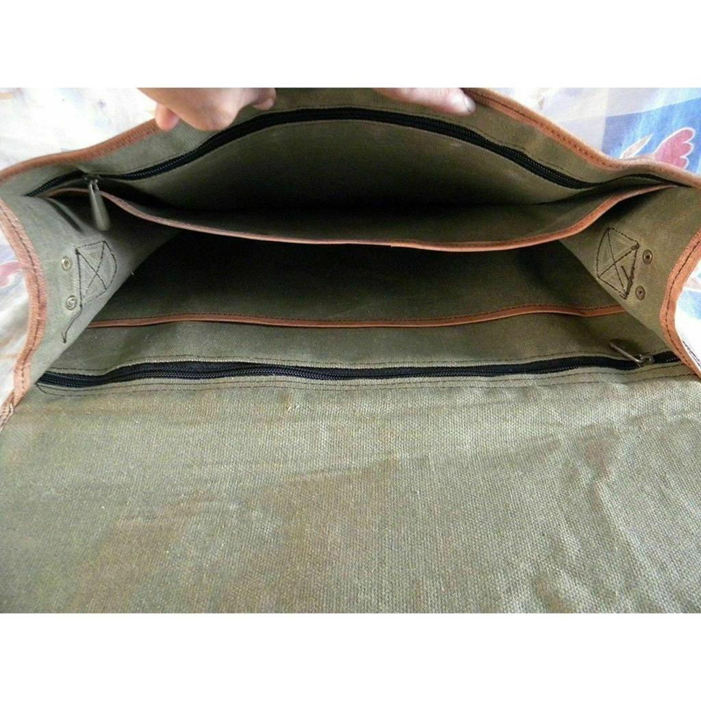 Leather Messenger Bag Shoulder Laptop Bag  Men's Genuine Vintage Special Goat