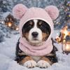 Cute Pet Knitted Warm Hat Noise Reduction Hearing Protection Dog Calming Earmuff Handmade Comfortable Pet Headgear