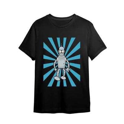 POSTER RETRO GIFT ART UK Streetwear Summer Short-sleev Tee Funny Tshirt KILL ALL HUMANS T SHIRT BENDER ROBOT BEER MOVIE TV TEE