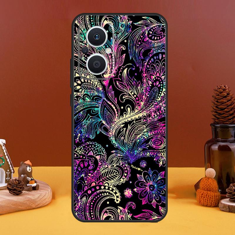 Indyjskie Kwiatowe Henna Mandala Etui Dla OPPO Reno 4Z 5Z 8T 10 Pro 11 F 4 6 7 8 5 Lite OPPO Find X6 X5 Pro X2 X3 Lite Pokrowiec