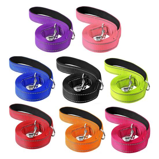 Büyük Orta Köpekler İçin Ağır Hizmet Köpek Tasması Yansıtıcı Naylon Evcil Hayvan Tasması Yumuşak Pedli Saplı Yürüyüş Eğitim İçin