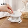 Talos 3D Printed Reclining Cat Jewelry Tray, Cute Ring Holder & Earring Organizer Dish for Dresser Vanity, Decorative Kitten Trinket Bracelets