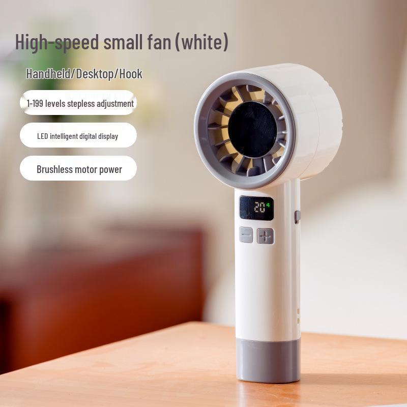 Summer High-Speed Handheld Mini Fan: 199 Speed Levels, USB Rechargeable, Portable Electric Fan for Outdoor Use High-Speed Fan