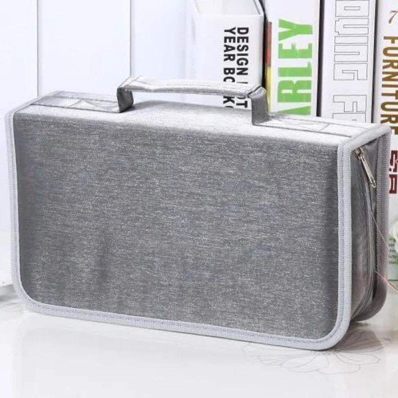 

128 Discs DVD CD Holder Dustproof Storage Bags Zipper Album Storage Case Wallet Carrying Bag Organizer Storage Bag срібло сірий колір