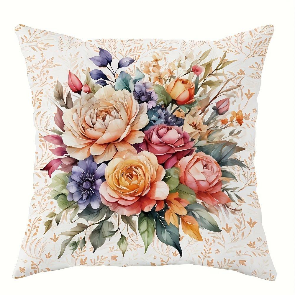 Floral-Printed Pillowcases: Embrace Nature'S Beauty For Your Home Sofa Cushion Cover Home Room Decoration 2D Flat Printing