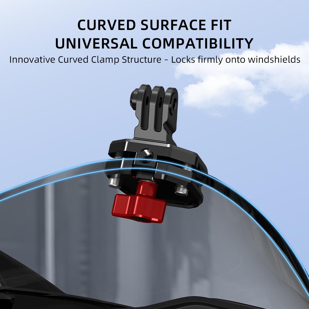 FLYMILE Motorcykel Vindrute Fäste för Actionkameror Klämma Hållare