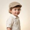 Solid Color Children Forward Cap Hollow Sun Hat Casual Mesh Beret  Daily