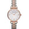 Gianni T-Bar Mother of Pearl Bicolor Rose Stainless Steel Ladies Quartz Watch AR1683