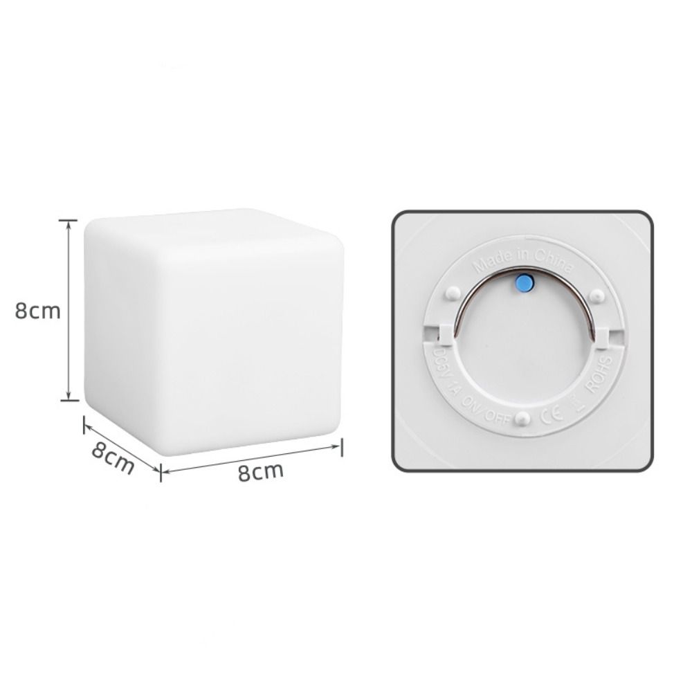 

16 цветов, меняющий цвет RGB светодиодный кубик, красочный атмосферный свет, квадратный ночник, дети L