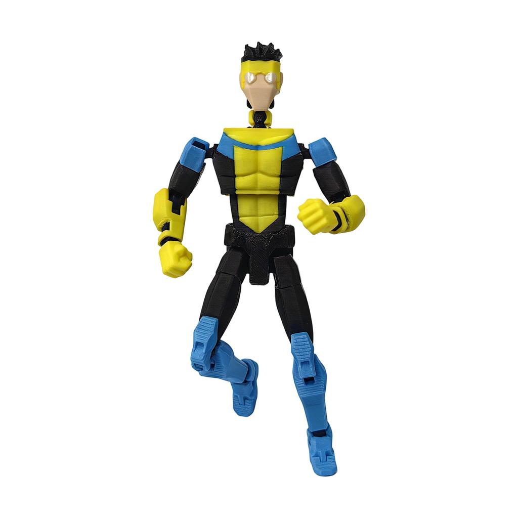 A 3D-printed Action Figure Model   From *Invincible*, Featuring Fully Articulated Joints. This Collectible Toy Offers A Highly Realistic Appearance