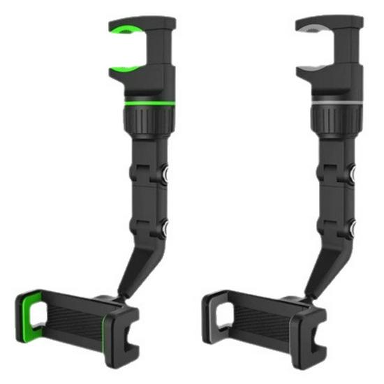 Douyin 360° Anti-Shake Car Phone Holder: Multi-functional, Telescopic, Quick-Release Rearview Mirror Mount