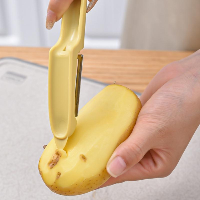 All-in-One Fruit and Vegetable Peeler with Cleaning Scrubber for Kitchens