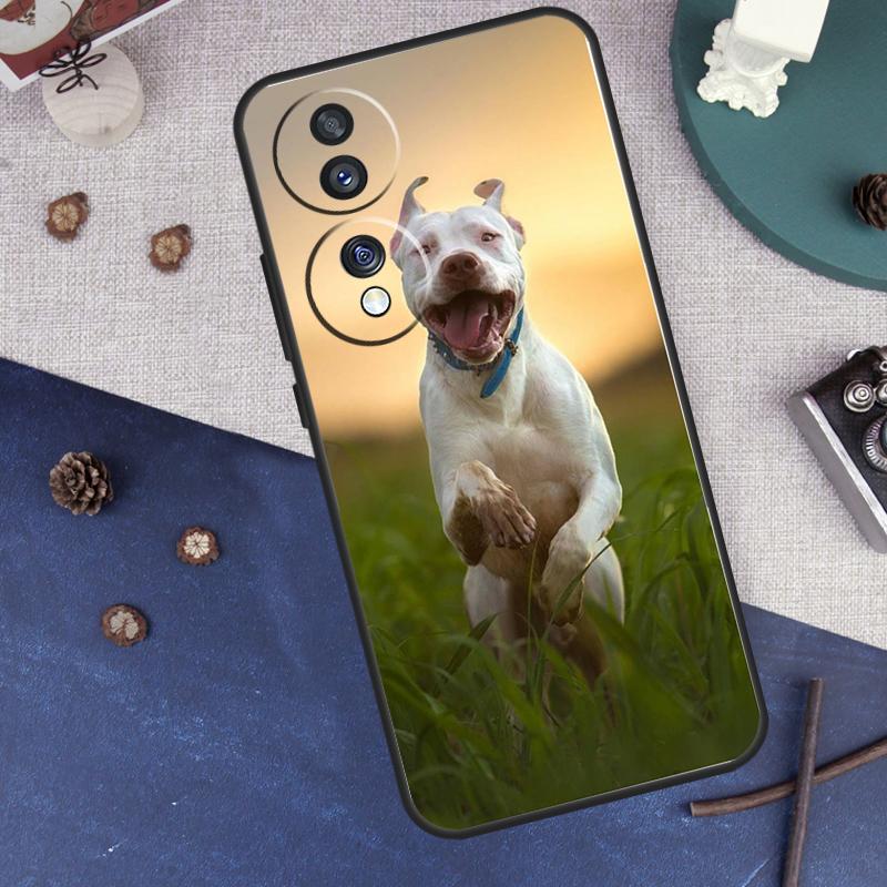 Cute Pit Bull Dog Pitbull Case For Honor Magic 7 6 5 8 Pro Cover For Honor 400 200 50 70 90 Lite X8a X8b X9a X9b X9c