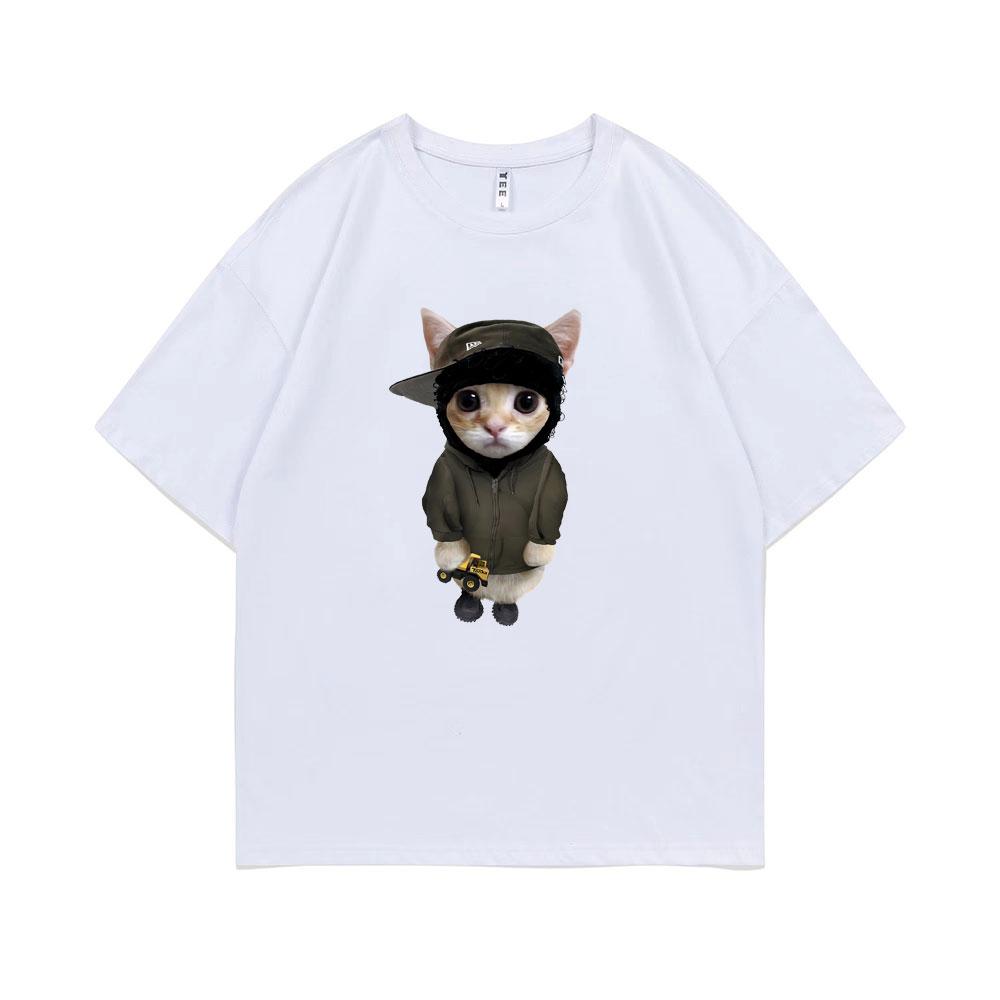 Rapper Yeat Kitty with Tonka Graphic Tshirt Male Casual Tees Unisex Hip Hop Rap Street Tee Shirt Summer Funny Unisex Oversized Tshirt