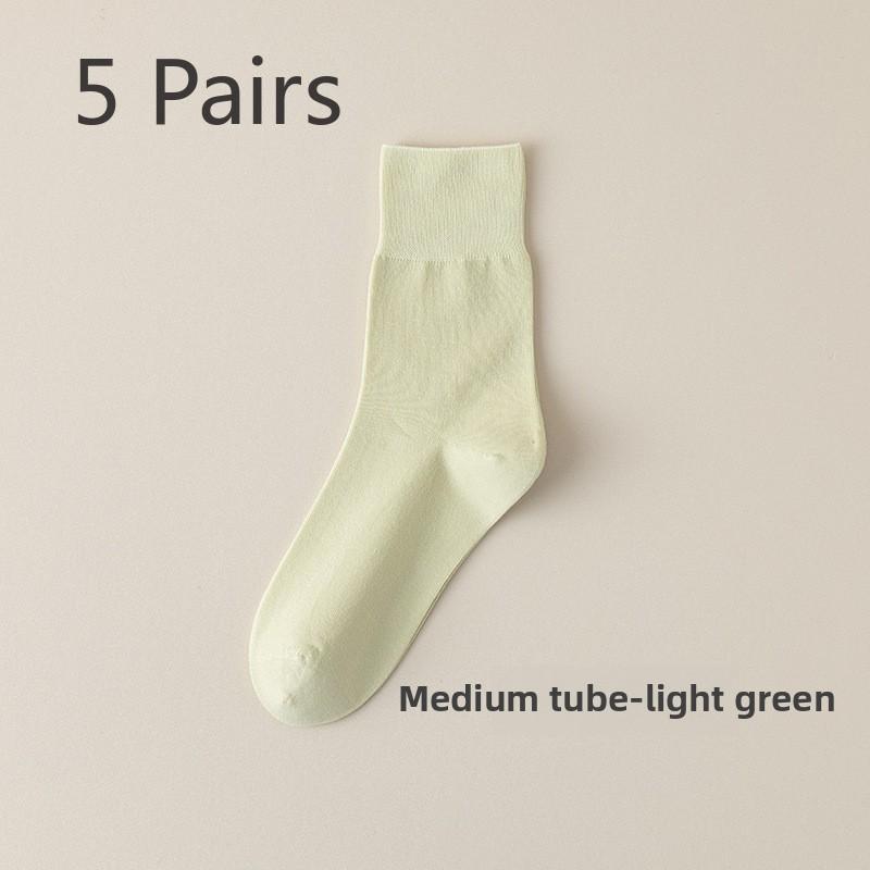 5 Paar Mittelhohe Socken Damen Sommer Dünne Lockere Socken Damen Knochenlose Monatssocken Damen Socken