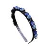 Plum Blossom Rhinestone Bangs Clip Headband Elegant Shiny Flower Hair Hoop  Four Seasons