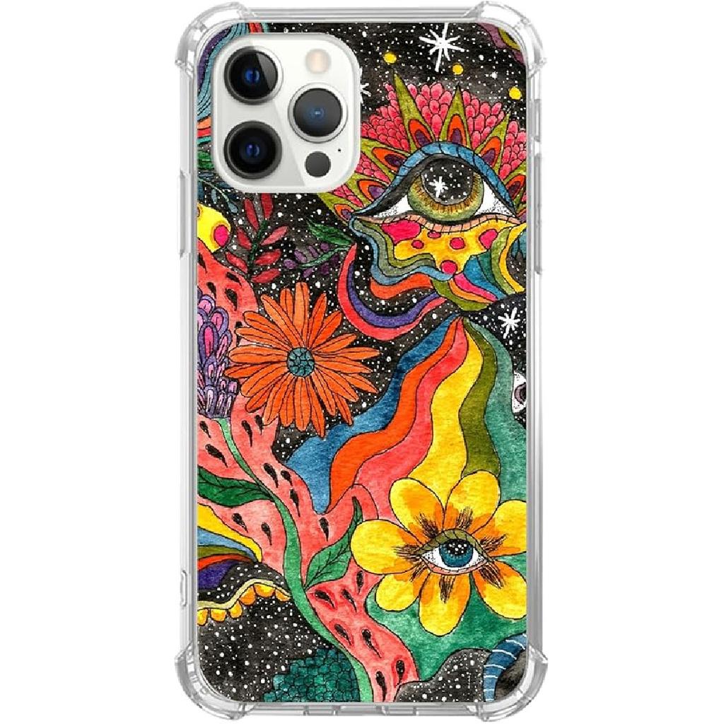 Pink Halloween Pumpkin Ghost Case Compatible with iPhone 14 Pro Max, Witchy Pumpkin Halloween Boo Cover for iPhone 14 Pro Max, Cool Cute TPU Bumper