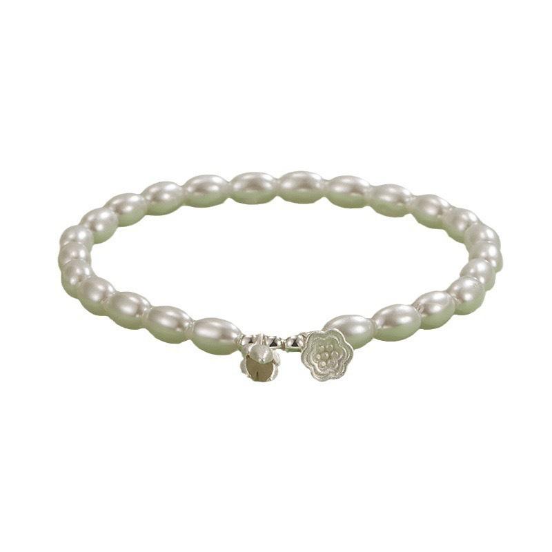 French Retro Imitation Pearl Lotus Seedpod Handmade Bracelet for Women Light Luxury Unique Niche Joyful Bead Bracelet