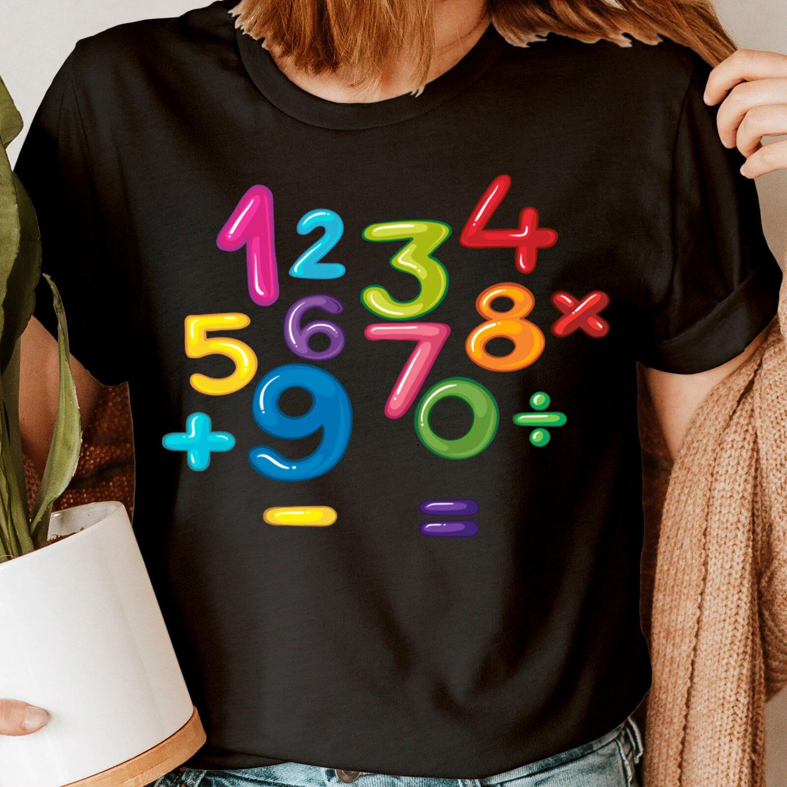 National Numeracy Number Day Symbols Teacher School Novelty Womens T Shirts 1 4XL