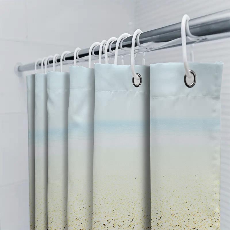 Modern Cute Dog Print Shower Curtains Home Decor Waterproof Pet Bathing Room Decoration Shower C