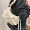 Korean versatile casual pleated lace drawstring design crossbody shoulder bag underarm bag niche lazy wind dumpling bag