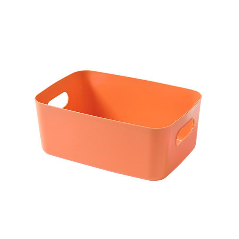 5pcs Plastic Storage Basket Desktop Organizer Bin with Handles for Cosmetics Toiletries Kitchen Snacks Sundries