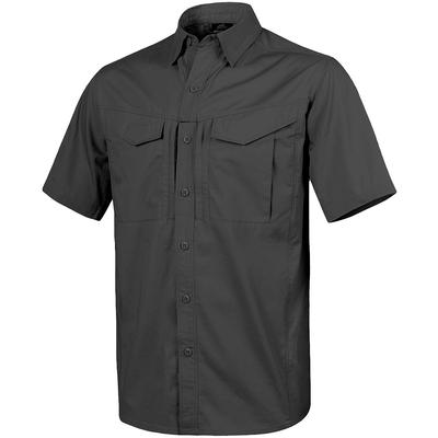 Camisa Masculina HELIKON-TEX Defender MK2 de Manga Curta em Polialgodão Ripstop (Tamanho M, Preto)